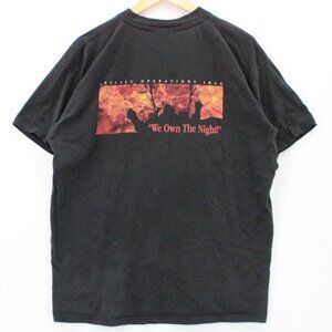 Vintage Shirt Mens Black Short Sleeve Special Operations Iraq Army USA XL Y2K
